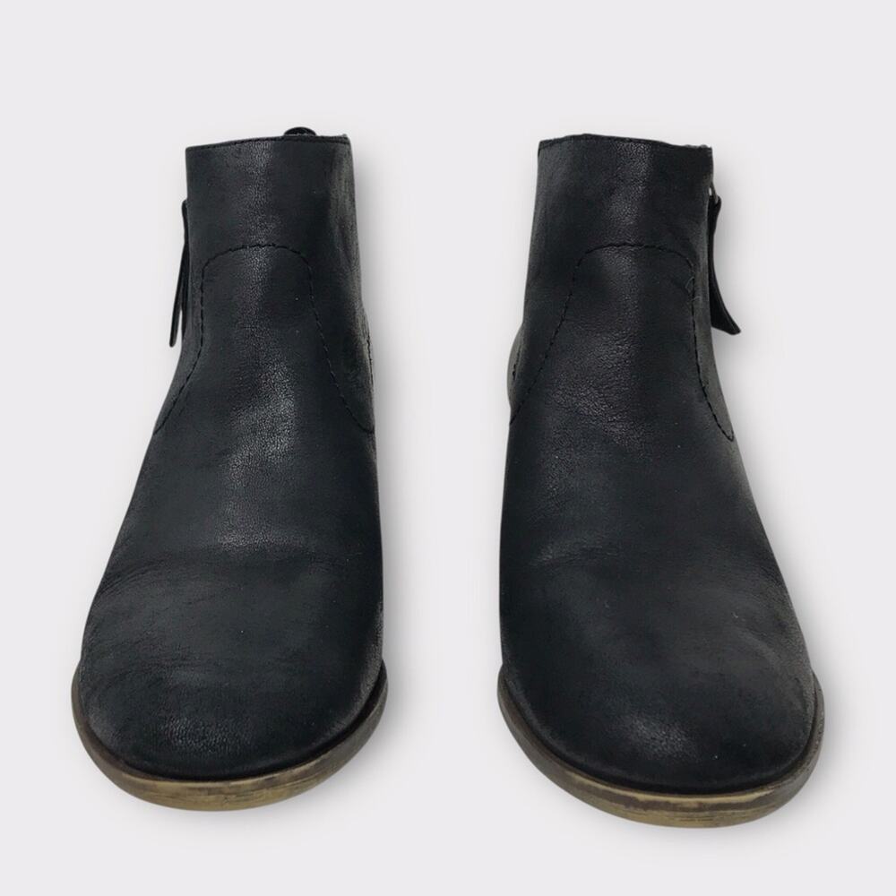 Lucky Brand Black Soft Leather Ankle Booties 9M Blandre Style - Picture 5 of 10